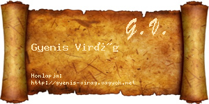 Gyenis Virág névjegykártya