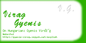 virag gyenis business card